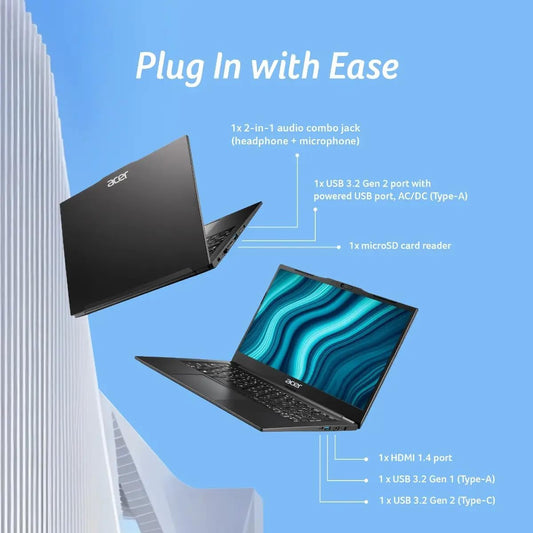 ACER TRAVELLITE SMART TL04-51M | 13TH GEN i5-1334U | 14" FHD | 3YR WARRANTY