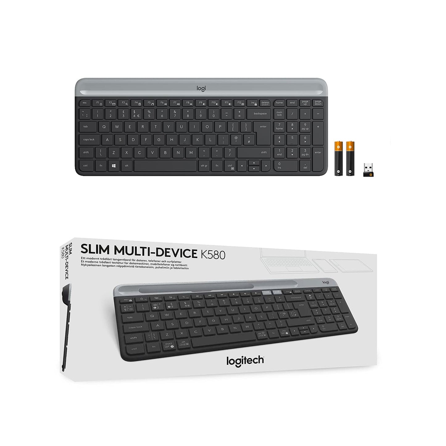 LOGITECH K580 SLIM | BLUETOOTH | 24M BATTERY
