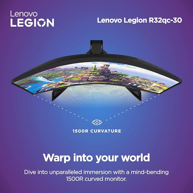 LENOVO LEGION R32QC-30 | 32" QHD | 180Hz | CURVED GAMING