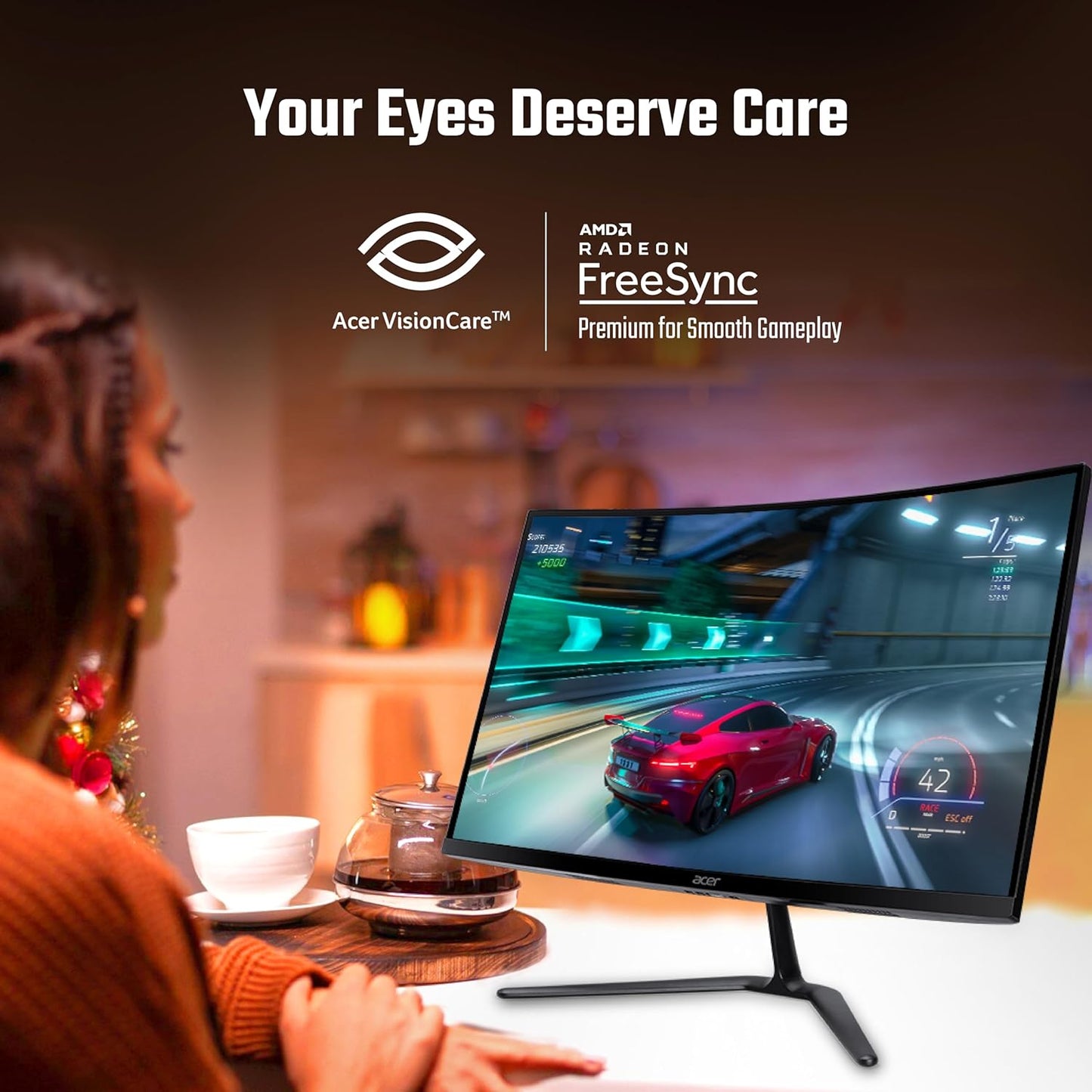 ACER ED320Q X2 | 32" FHD | 165Hz | 1500R CURVED PANEL