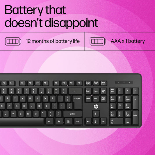 HP K160 WIRELESS | 12 FN KEYS | 3Y WARRANTY