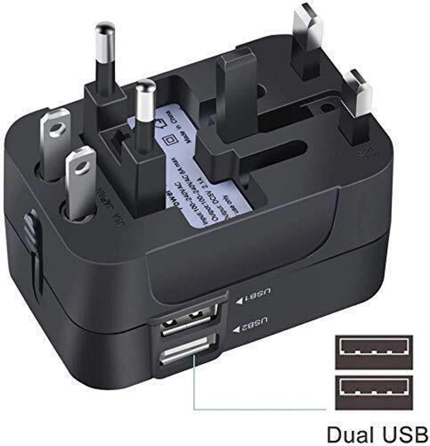 BYTNXUS UNIVERSAL TRAVEL HUB | 3-IN-1 GLOBAL ADAPTER | USB-C & USB-A PORTS