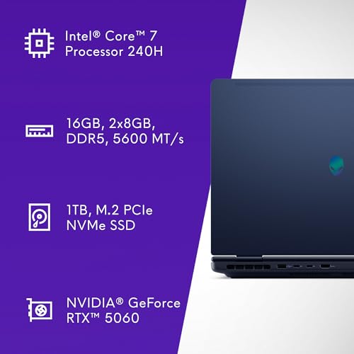 ALIENWARE 16 AURORA | CORE 7-240H | RTX 5060 8GB GDDR7 | 1TB SSD
