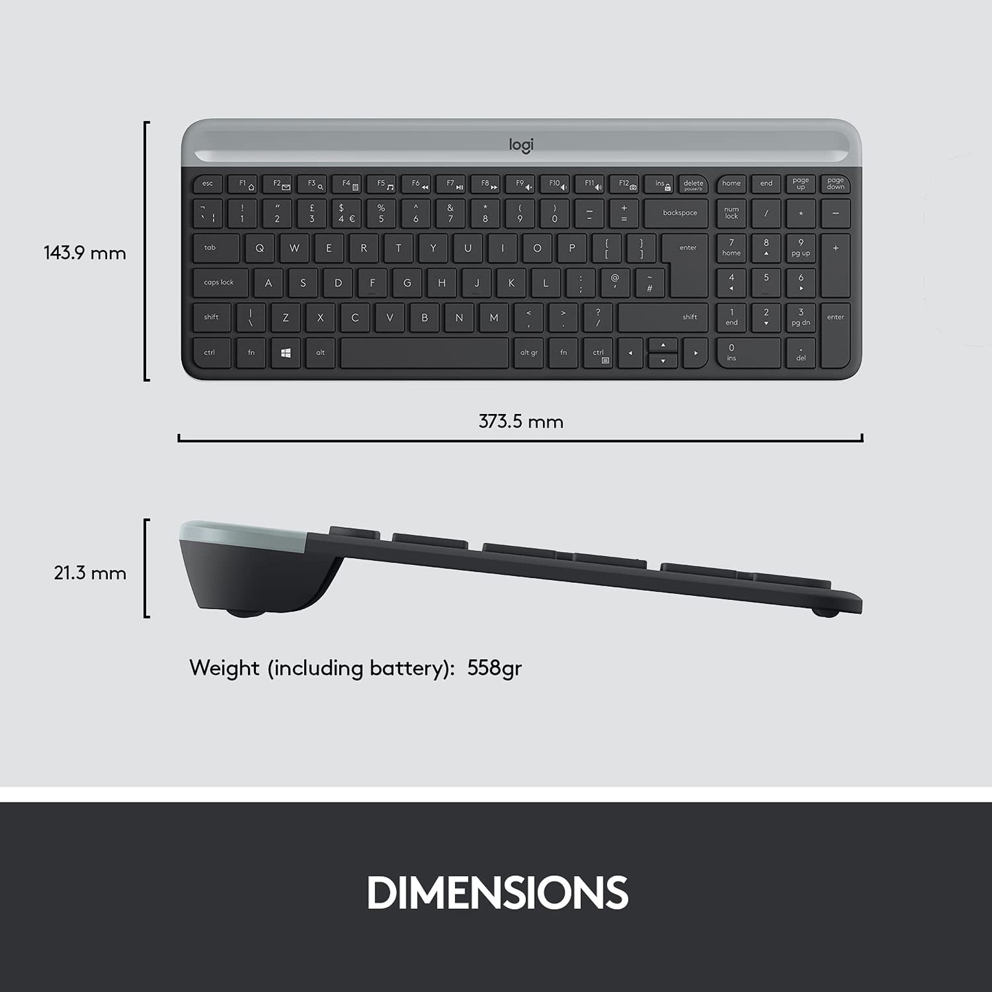 LOGITECH K580 SLIM | BLUETOOTH | 24M BATTERY
