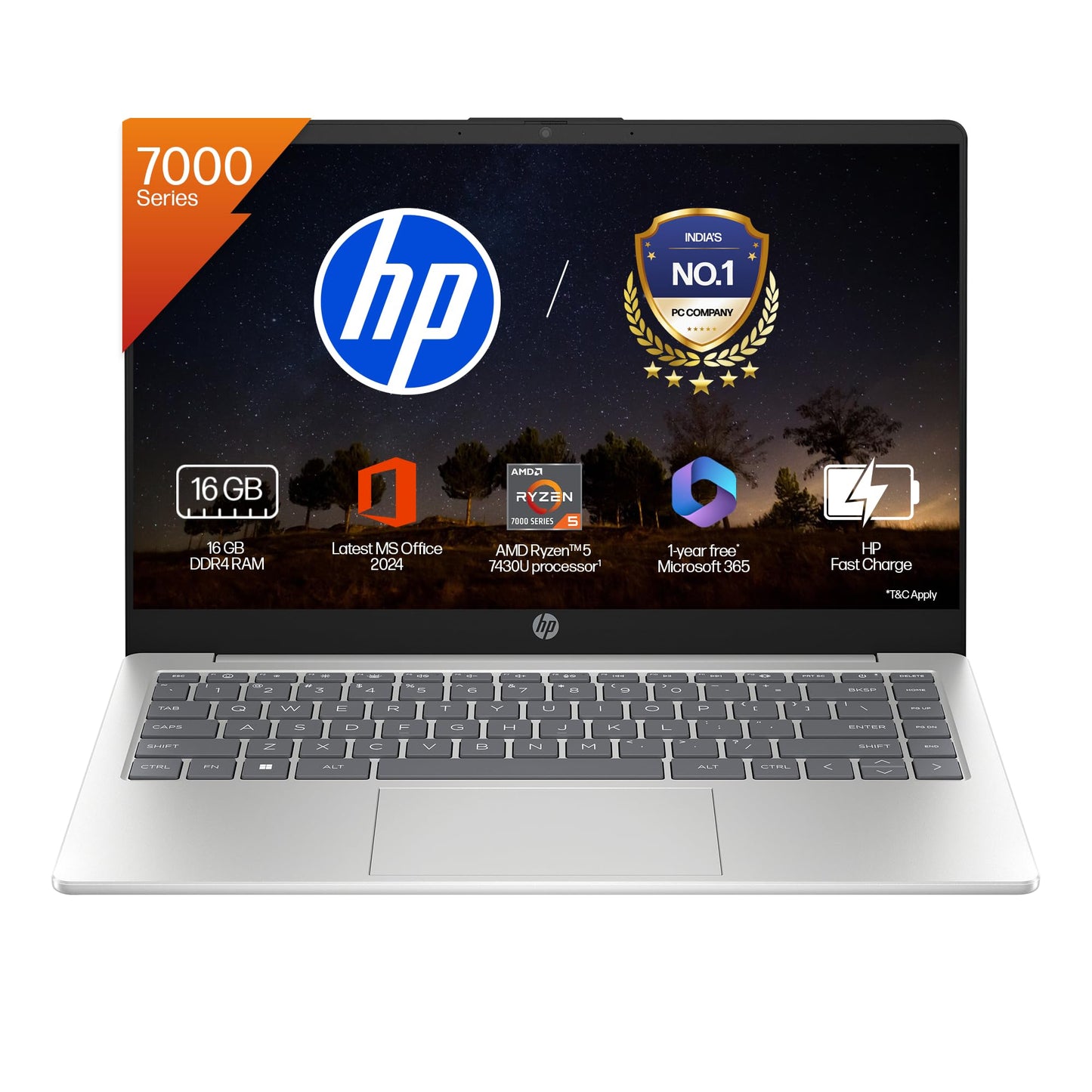 HP 15 | RYZEN 5 7520U | 16GB LPDDR5 | 512GB SSD | BACKLIT KB