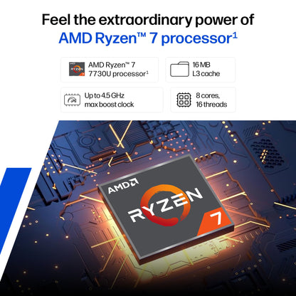 HP 15 | RYZEN 5 7520U | 16GB LPDDR5 | 512GB SSD | BACKLIT KB