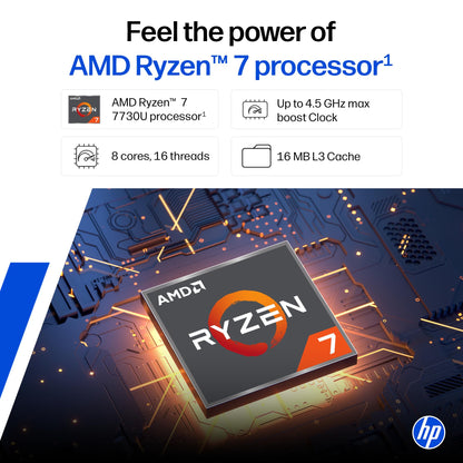 HP 15 | RYZEN 5 7520U | 16GB LPDDR5 | 512GB SSD | BACKLIT KB