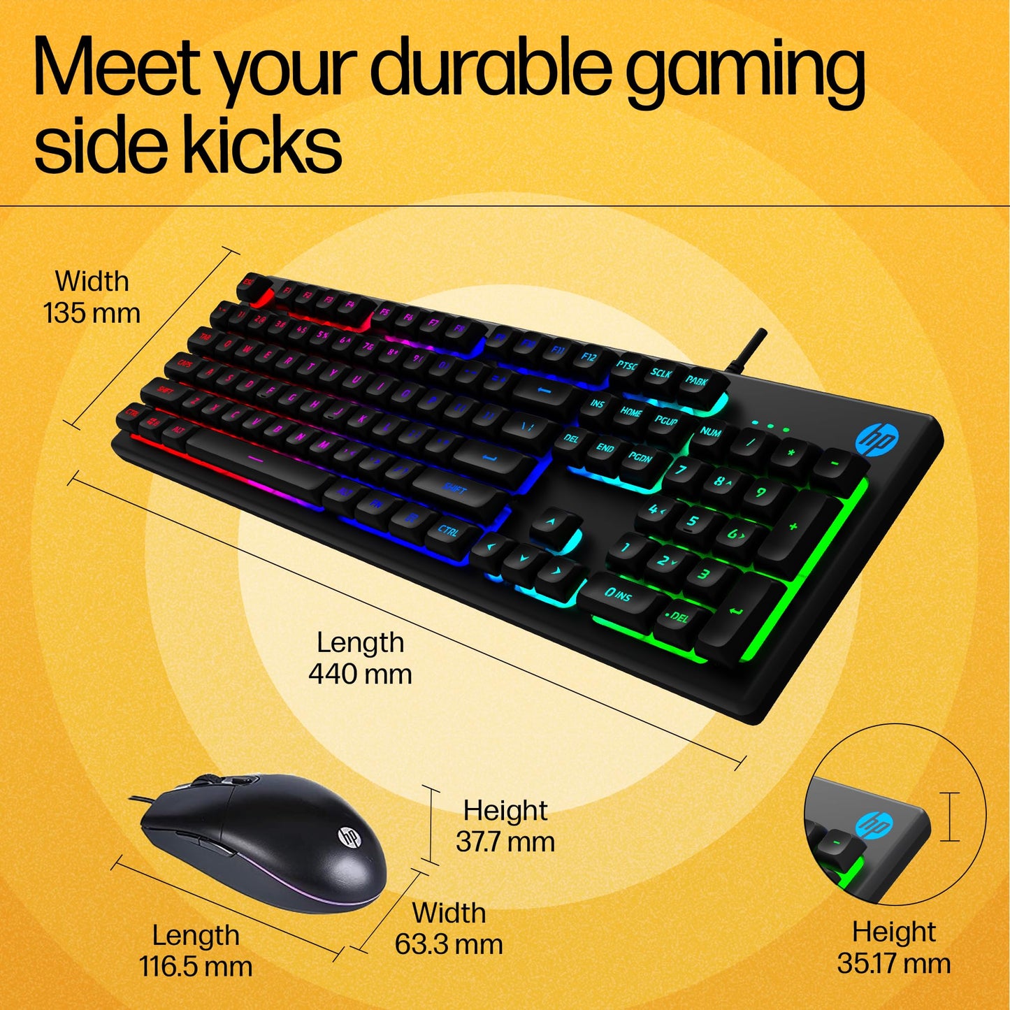 HP KM300F COMBO | BACKLIT GAMING | 6400 DPI